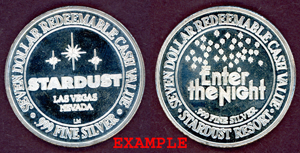 Las Vegas Casino Token "Stardust" Las Vegas Silver Casino Token "Stardust"
