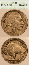 1915-S 5c ANACS EF 40