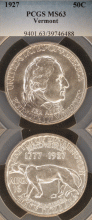 1927 Vermont PCGS MS 63