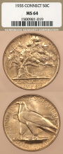 1935 Connecticut Tercentenary NGC MS 64