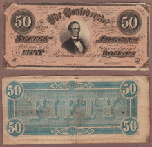 Confederate Currency T-66 T-66 $50 1864