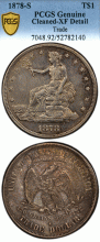 1878-S Trade $ PCGS XF