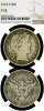 1910-S 50c Barber silver half dollar NGC F 12