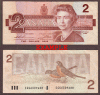 1986 $2.00 Collectable Canadian paper money
