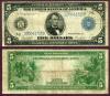 1914 $5.00 FR-871a Chicago US large size federal reserve note
