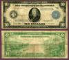 1914 $10.00 FR-931b Chicago US large size federal reserve large note