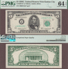 1950-C $5 FR-1964-J* *STAR* US small size federal reserve notes PMG-CU 64