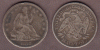 1877 50c US Liberty seated silver half dollar