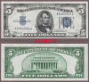 1934-A $5 FR-1651 US small size silver certificate blue seal